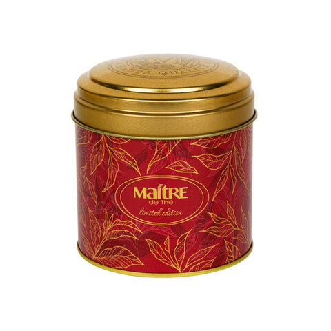 Чай листовой MAITRE "Flower Fantasy" черный, с земляникой и лепестками розы, 100 г, бар018