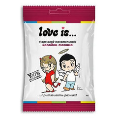 Мармелад жевательный LOVE IS "ЖуйМиксик" со вкусом холодок-малина, 20 г