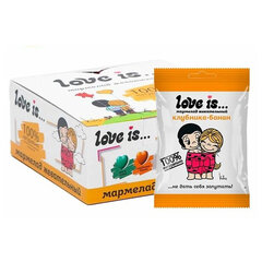 Мармелад жевательный LOVE IS "ЖуйМиксик" со вкусом клубника-банан, 20 г