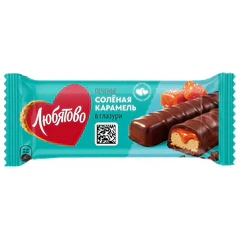 Печенье глазированное ЛЮБЯТОВО с солёной карамелью, 50 г