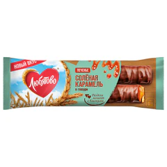 Печенье глазированное ЛЮБЯТОВО с солёной карамелью, 50 г