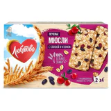 Печенье злаковое ЛЮБЯТОВО "Мюсли" с клюквой и изюмом, 120 г, 7200033000_2600