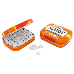 Драже освежающие SCANDIC без сахара со вкусом "Манго", 14 г