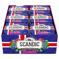 Драже освежающие SCANDIC без сахара со вкусом "Лесные ягоды", 14 г