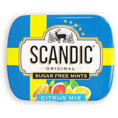 Драже освежающие SCANDIC без сахара со вкусом "Цитрусовый микс", 14 г