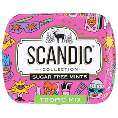 Драже освежающие SCANDIC без сахара со вкусом "Тропический микс", 14 г