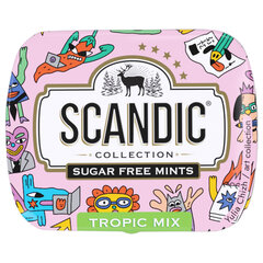 Драже освежающие SCANDIC без сахара со вкусом "Тропический микс", 14 г