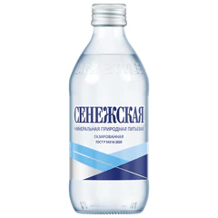 Вода газированная минеральная СЕНЕЖСКАЯ ГОСТ 0,33 л, стеклянная бутылка