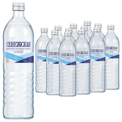 Вода газированная минеральная СЕНЕЖСКАЯ ГОСТ 0,75 л, стеклянная бутылка