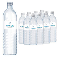 Вода газированная минеральная VIAGGIO 0,75 л, стеклянная бутылка