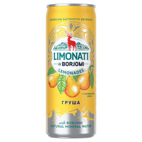 Напиток ГАЗИРОВАННЫЙ BORJOMI "Груша" 0,33 л, Грузия, BR000147