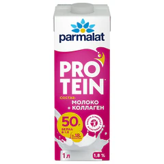 Напиток молочный PARMALAT &laquo;Protein&raquo;, 1,8%, с коллагеном, высокобелковый безлактозный, 1 л