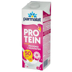 Напиток молочный PARMALAT &laquo;Protein&raquo;, 1,8%, с коллагеном, высокобелковый безлактозный, 1 л
