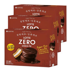 Печенье LOTTE "Choco Pie" ("Чоко Пай") ZERO, глазированное, 336 г (12 штук х 28 г)