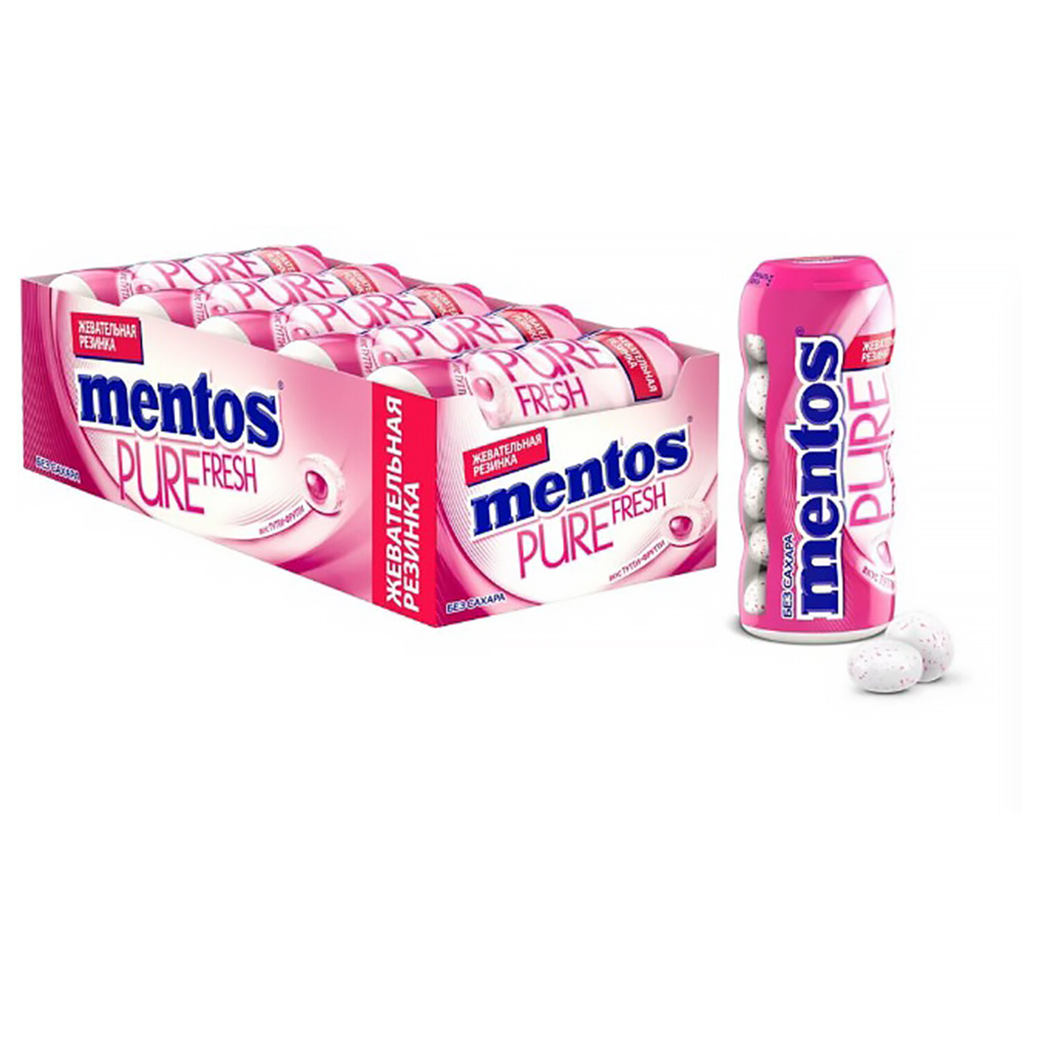 Жевательная резинка MENTOS "Тутти-Фрутти", 30 г