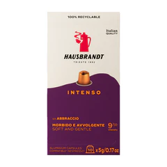 Кофе в капсулах HAUSBRANDT &laquo;Intenso&raquo; для кофемашин Nespresso, 10 порций, ИТАЛИЯ