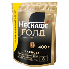 Кофе молотый в растворимом NESCAFE &laquo;Gold Barista&raquo; 400 г, сублимированный