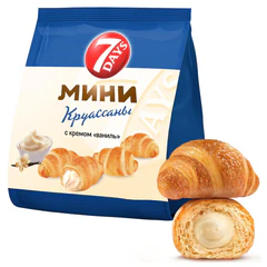Круассаны мини 7DAYS крем &laquo;Ваниль&raquo;, 265 г