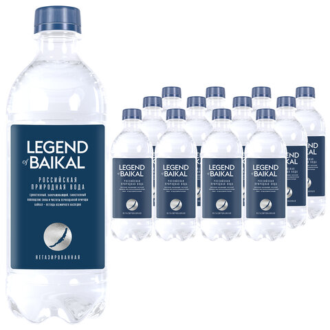 Вода негазированная питьевая LEGEND OF BAIKAL, 0,5 л
