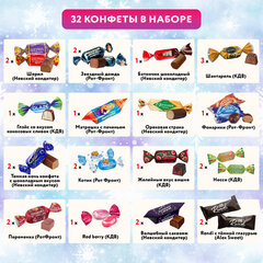 Подарок новогодний &laquo;ПУШИСТИК&raquo;, НАБОР конфет 500 г, картонная коробка, МОСУПАК