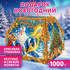 Подарок новогодний &laquo;НОВОГОДНИЙ КЛАД&raquo;, НАБОР конфет 1000 г, картонная коробка, МОСУПАК