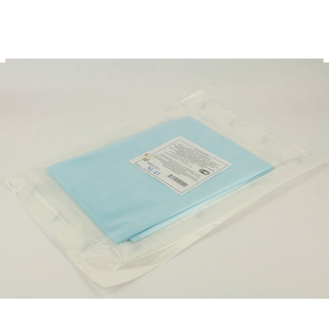 Простыня голубая стерильная 70х140 см, спанбонд 25 г/м2, ГЕКСА - фото 2