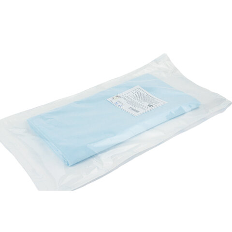 Простыня голубая стерильная 140х200 см, спанбонд 25 г/м2, ГЕКСА - фото 2