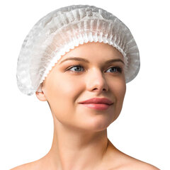 Шапочка &laquo;Шарлотта&raquo; белая КОМПЛЕКТ 50 шт. спанбонд 15 г/<wbr/>м<sup>2</sup>, ЧИСТОВЬЕ