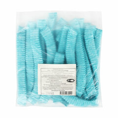 Шапочка-берет Шарлотта &laquo;Плиссе&raquo; бирюзовая, КОМПЛЕКТ 25 шт., спанбонд 18 г/<wbr/>м<sup>2</sup>, ГЕКСА