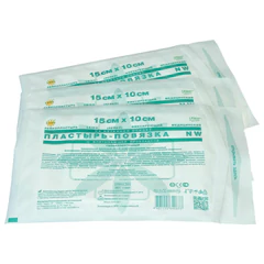 Послеоперационная пластырь-повязка LEIKO 15&times;10 см, на нетканой основе, со впитывающей прокладкой