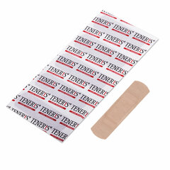 Набор пластырей 20 шт. TENERIS ELASTIC, эластичный, на тканевой основе, бактерицидный с ионами серебра, коробка с европодвесом