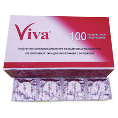 Презервативы для УЗИ VIVA, комплект 100 шт., без накопителя, гладкие, без смазки, 210х28 мм