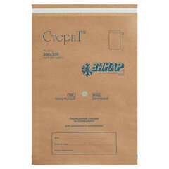 Пакет крафт самоклеящийся ВИНАР СТЕРИТ, комплект 100 шт., для ПАРОВОЙ/<wbr/>ВОЗДУШНОЙ стерилизации, 200&times;300 мм