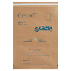 Пакет крафт самоклеящийся ВИНАР СТЕРИТ, комплект 100 шт., для ПАРОВОЙ/<wbr/>ВОЗДУШНОЙ стерилизации, 250&times;350 мм