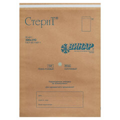 Пакет крафт самоклеящийся ВИНАР СТЕРИТ, комплект 100 шт., для ПАРОВОЙ/<wbr/>ВОЗДУШНОЙ стерилизации, 300&times;390 мм