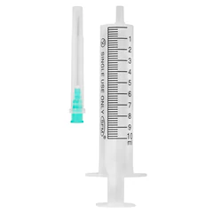Шприц 2-х компонентный SFM, 10 мл, КОМПЛЕКТ 100 шт, в коробке, игла 0,8&times;40 &mdash; 21G