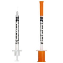 Шприц инсулиновый SFM, 0,5 мл, КОМПЛЕКТ 10 шт., в пакете, U-100 игла несъемная 0,3&times;8 мм &mdash; 30G