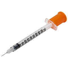 Шприц инсулиновый SFM, 0,5 мл, КОМПЛЕКТ 10 шт., в пакете, U-100 игла несъемная 0,3&times;8 мм &mdash; 30G