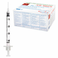 Шприц инсулиновый SFM, 1 мл, КОМПЛЕКТ 10 шт., в пакете, U-40 игла несъемная 0,33&times;12,7 мм &mdash; 29G
