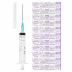 Шприц 3-х компонентный PASCAL, 2 мл, КОМПЛЕКТ 100 шт., в пакете, игла 0,6&times;30 &mdash; 23G