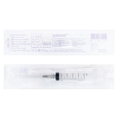 Шприц 3-х компонентный PASCAL, 5 мл, КОМПЛЕКТ 10 шт., в коробке, игла 0,7&times;30 &mdash; 22G