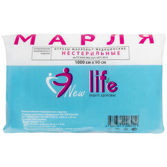 Марля медицинская отбеленная NEW LIFE отрез 0,9&times;10 м, плотность 30 (±2) г/<wbr/>м<sup>2</sup>