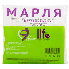 Марля медицинская отбеленная NEW LIFE отрез 0,9&times;3 м, плотность 36 (±2) г/<wbr/>м<sup>2</sup>