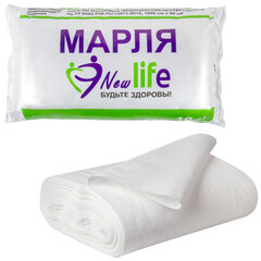 Марля медицинская отбеленная NEW LIFE отрез 0,9х10 м, плотность 36 (±2) г/м2