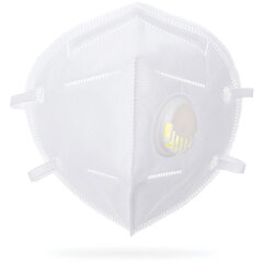 Респиратор противоаэрозольный, средний класс защиты FFP2, КОМПЛЕКТ 10 шт., с клапаном KN-95