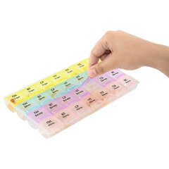 ТАБЛЕТНИЦА / Контейнер для лекарств и витаминов &laquo;7 дней/<wbr/>4 приема&raquo;, ПРОЗРАЧНЫЙ, DASWERK (ДАСВЕРК), 630845