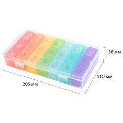 ТАБЛЕТНИЦА / Контейнер-органайзер для лекарств и витаминов, 7 дней/<wbr/>3 приема BOX, DASWERK (ДАСВЕРК), 630848