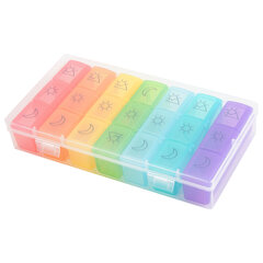 ТАБЛЕТНИЦА / Контейнер-органайзер для лекарств и витаминов, 7 дней/<wbr/>3 приема BOX, DASWERK (ДАСВЕРК), 630848