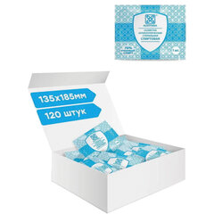 Спиртовые салфетки антисептические 135&times;185 мм КОМПЛЕКТ 120 шт., АСЕПТИКА, короб