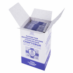 Спиртовые салфетки антисептические 60&times;100 мм КОМПЛЕКТ 30 шт., АСЕПТИКА, короб